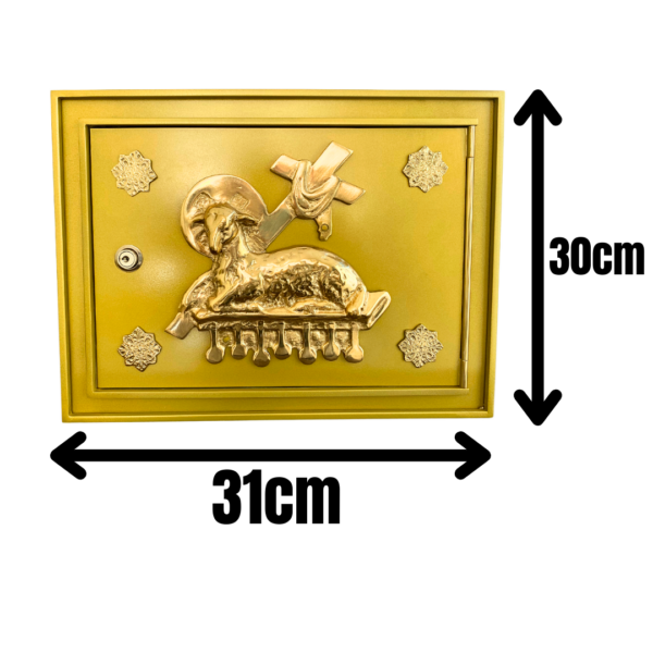 Sacrário Tamanho Médio com Aplique de Cordeiro 1