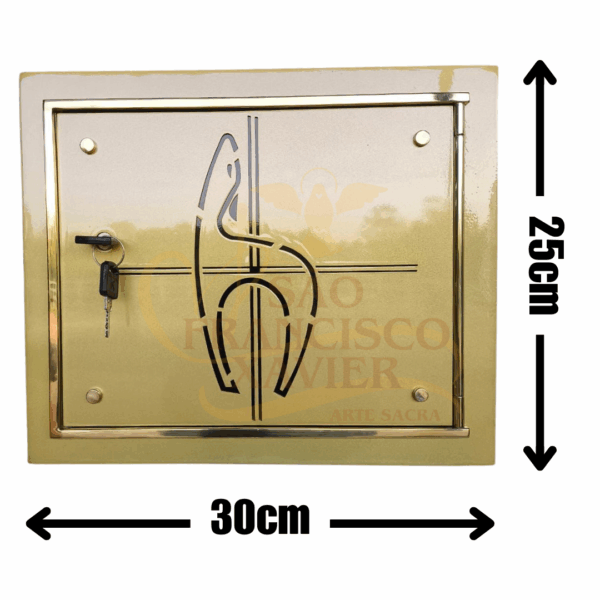 Sacrário Retangular 30x25x25 Cordeiro Pequeno De Mesa